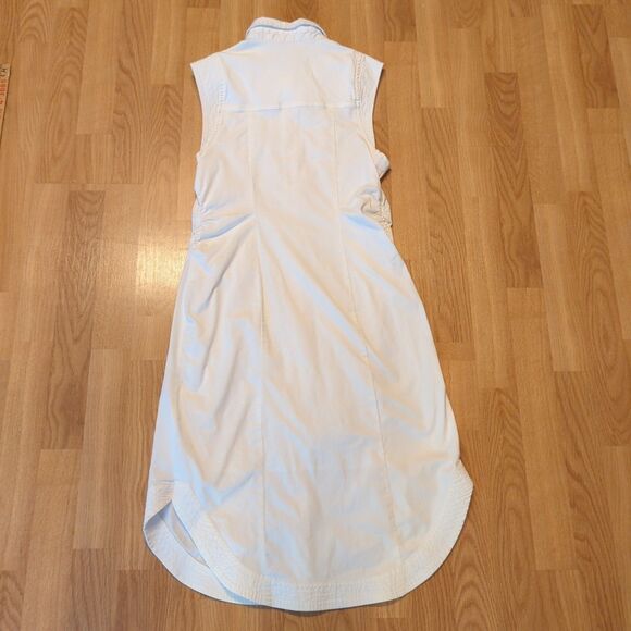 Anthropologie Pilcro Shirt Maxi Dress Womens 6 White Button Down Twill Collared - Picture 5 of 8